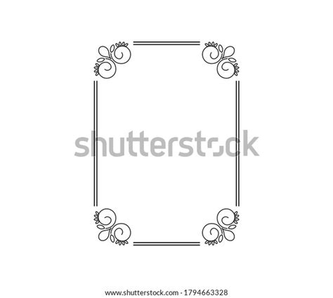 Vector Calligraphy Ornamental Decorative Frame Isolated Stock Vector