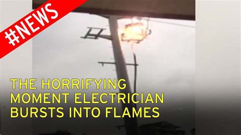 Man Bursts Into Flames After Touching Power Cables Before Falling 30ft