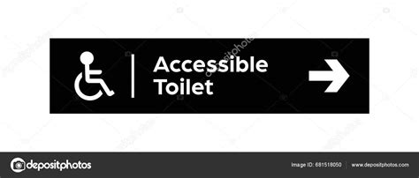 Accessible Toilet Wayfinding Sign Label Stock Vector by ...