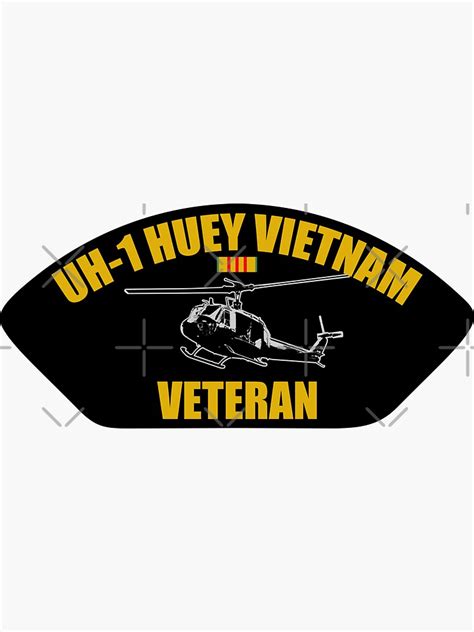 Uh Huey Vietnam Veteran Sticker For Sale By Strongvlad Redbubble