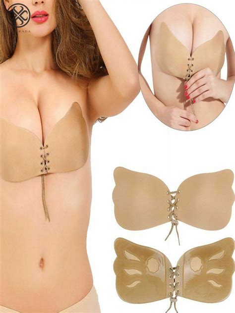 Luxtrada Strapless Self Adhesive Bra Push Up Invisible Silicone Bras