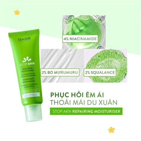 Kem Dưỡng Phục Hồi Cho Da Mụn Babe Stop AKN Hidratante Reparadora mlKem Dưỡng Phục Hồi Cho Da