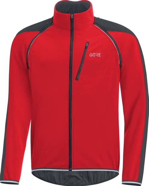 Gore Wear C Windstopper Phantom Afrits Jack Heren Red Black Maat L