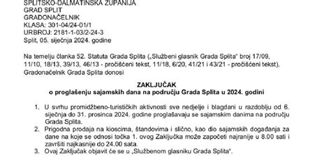 Puljak Proglasio Sajamske Dane Za Sve Blagdane I Nedjelje U 2024