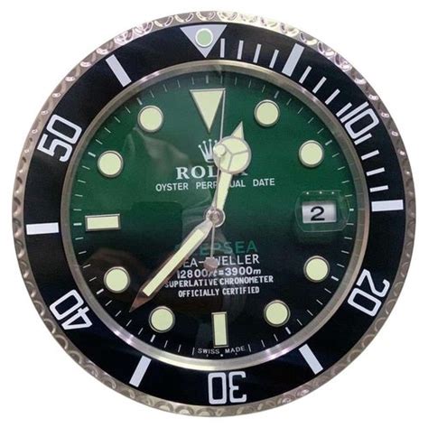 Horloge Murale Oyster Perpetual Sea Dweller Noire Verte De Rolex En