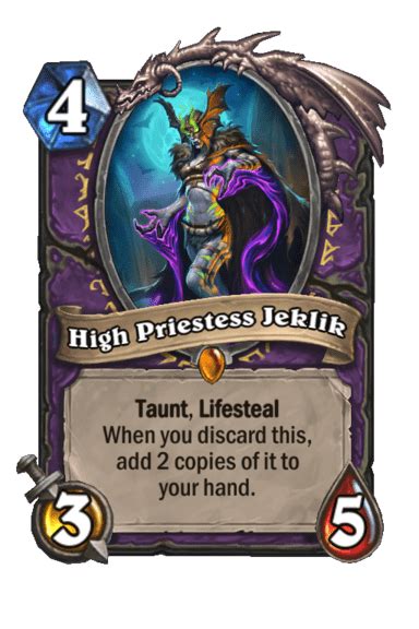 High Priestess Jeklik Warlock Card Hearthstone Icy Veins