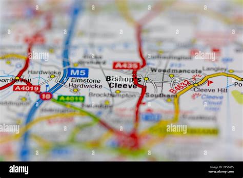 Bishops Cleeve Shown on a Geography map or road map Stock Photo - Alamy