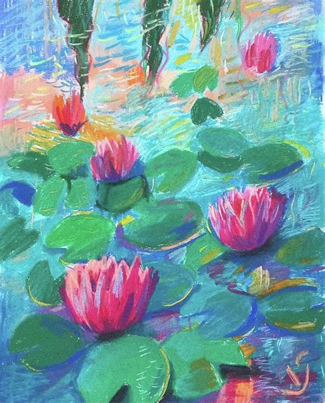 Water Lilies Painting By Yael Surguchev Fine Art America