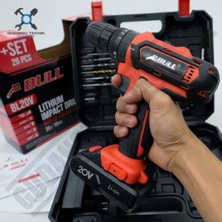 Jual Mesin Bor Baterai Beton 20v 20 V Bull Impact Cordless Drill