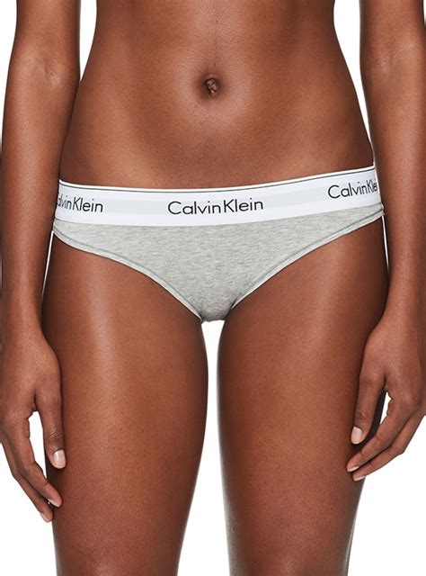 Ripley CALZÓN ALGODÓN MUJER CALVIN KLEIN GRIS BIKINI