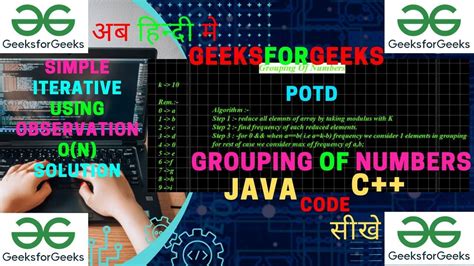 Grouping Of Numbers GFG POTD JAVA Code C Code