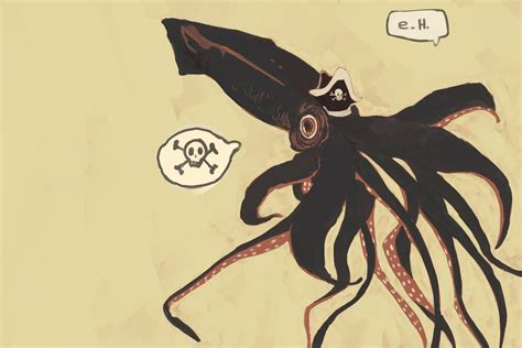 Pirate Giant Squid By Explodingheath On Deviantart Giant Squid Squid Drawing Pirates