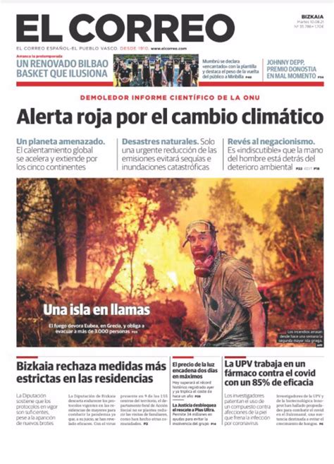 Las Portadas De Los Periódicos Del Martes 10 De Agosto