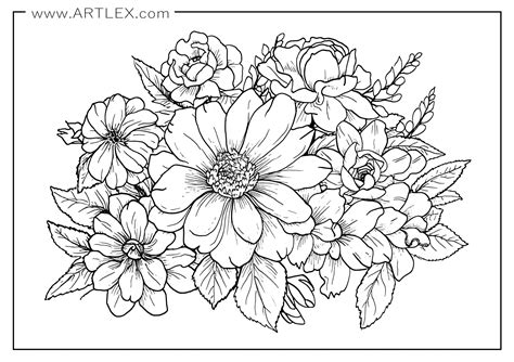 13 Best Flower Coloring Pages Free Printable Artlex