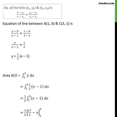 Question Using Integration Find Area Bounded By Triangle