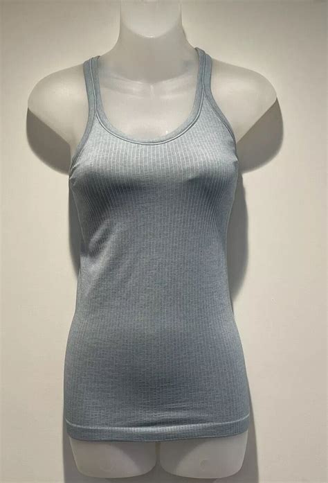 Lululemon Blue Built In Shelf Bra Racerback Tank Top Gem