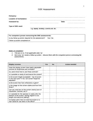 Dse Assessment Form Fill Out And Sign Printable Pdf Template