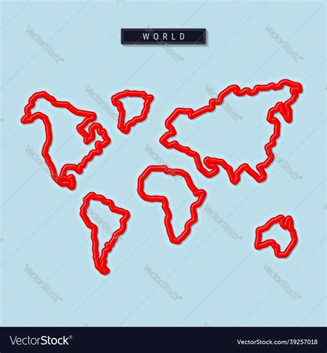 continents   world outline