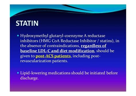 Role Of Statin In Secondary Prevention Of Acs