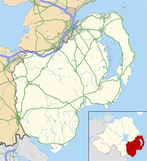 County Down Ireland Map