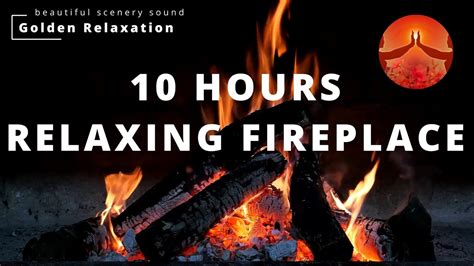 Relaxing Fireplace 10 Hours Full HD ASMR Entspannendes Kaminfeuer