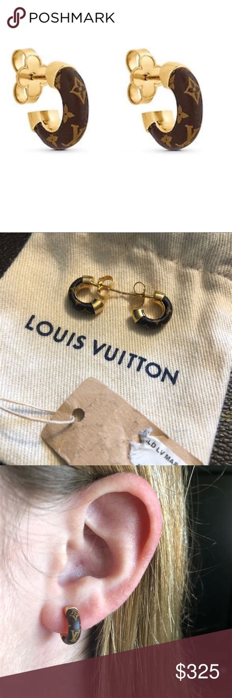 Fake Lv Hoop Earrings