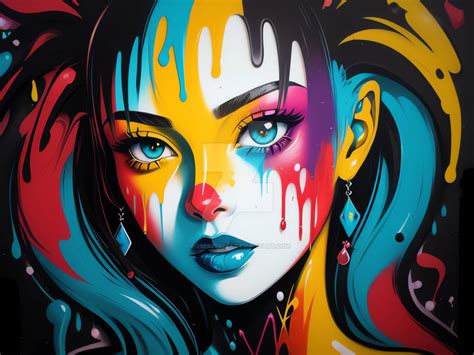 Graffiti Art 44606 Girl by RosesStreet on DeviantArt