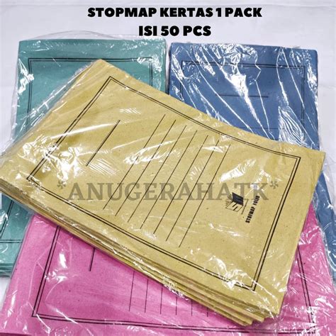 Jual 1PACK 50 Pcs Stopmap Kertas Folio Map Kertas ISI 50 MAP