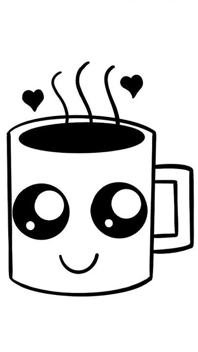 Como Dibujar Una Taza De Cafe Kawaii Youtube