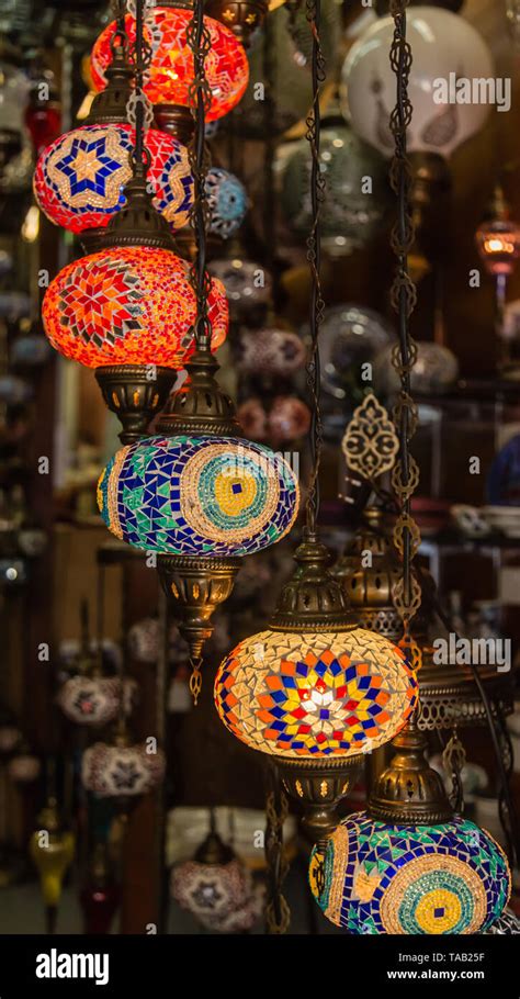 Hanging Beautiful Arab Lamp Stock Photo Alamy