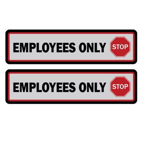 2x Employees Only Sticker Decal Business Checks Window - Etsy