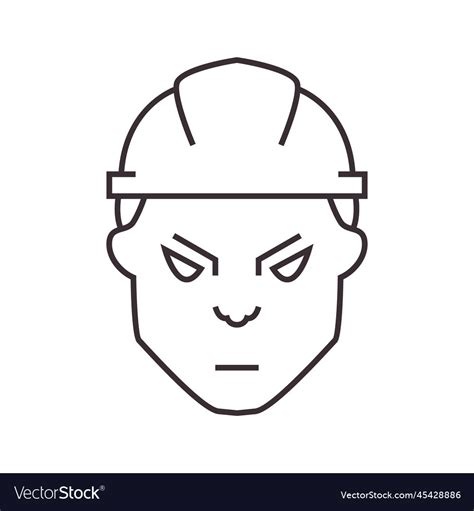 Young contractor icon logo Royalty Free Vector Image