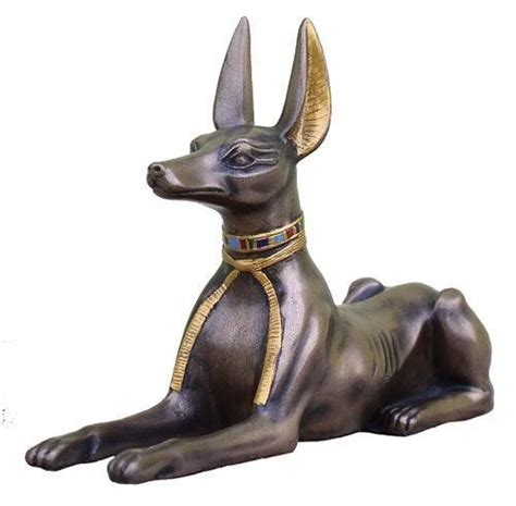 55 Egyptian Anubis Sculpture Ancient Egypt God Statue Dog Lying Down