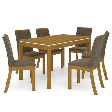 Conjunto Mesa De Jantar Henn Chan C Cad X Cm Nat Schumann