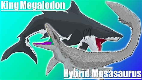 Megalodon Legion Vs Hybrid Mosasaurus Youtube