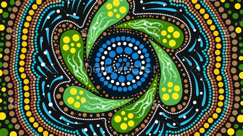 Aboriginal Dot Art Vector Background Download Graphics And Vectors