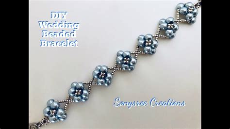 Diy Wedding Beaded Bracelet💞 Youtube