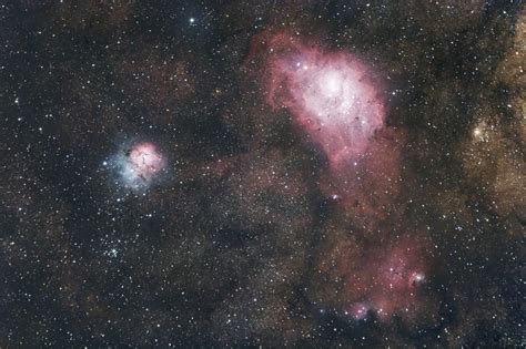 M Lagoon Nebula M Trifid Nebula M Nikon D