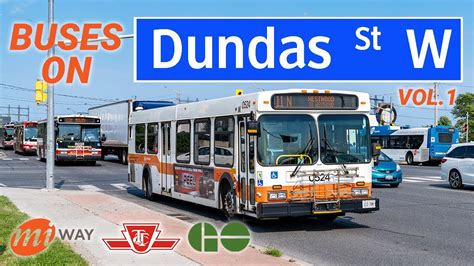 Miway Ttc And Go Buses On Dundas Street Youtube