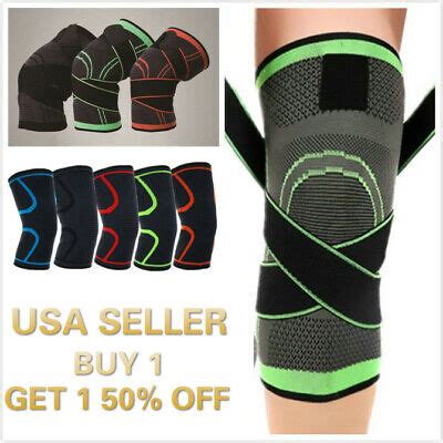 Knee Sleeve Compression Brace Support For Sport Joint Pain Arthritis