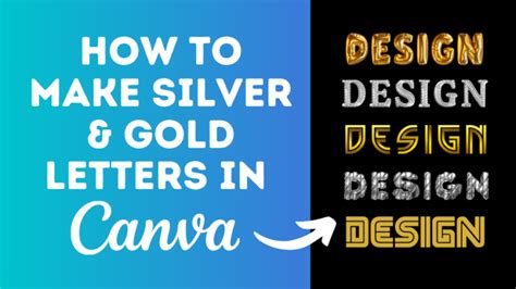 How To Make Silver And Gold Letters In Canva Design Hub