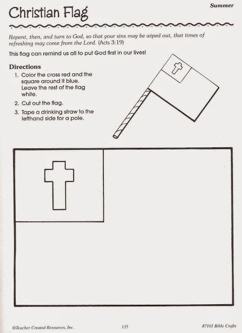 Bible Crafts Christian Flag Con Im Genes Worksheets Biblia