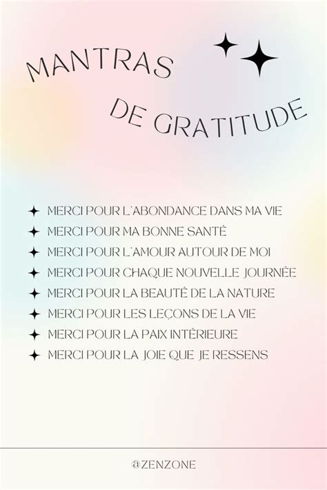 Zen Zone On Instagram D Couvrez Mantras De Gratitude Pour Cultiver