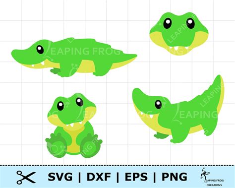 Alligator SVG PNG Cricut Cut Files Layered Silhouette Etsy