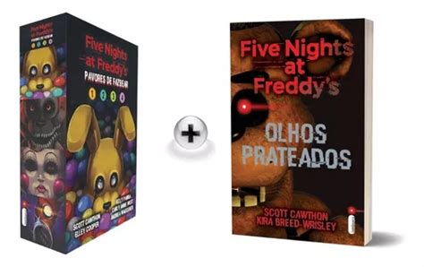 Kit De Livros Box Pavores De Fazbear Five Nights At Freddys Vols 1 4 And Olhos Prateados