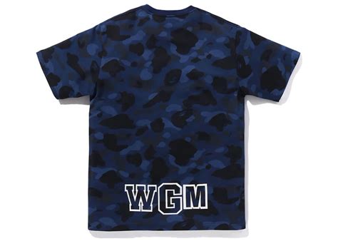 Bape Color Camo Shark Tee Navy Mens Fw23 Us