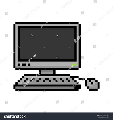 Monitor de computadora de 8 bits: vector de stock (libre de regalías ...