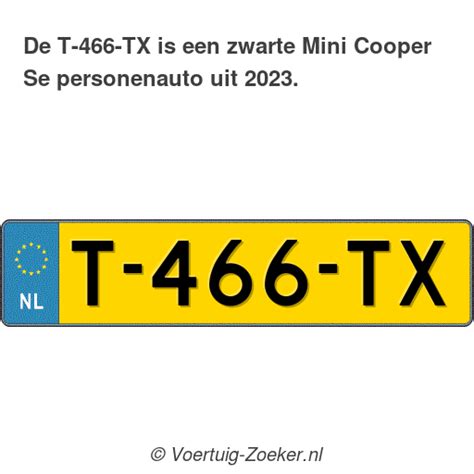 Kenteken T Tx Mini Cooper Se Auto T Tx Voertuig Zoeker Nl