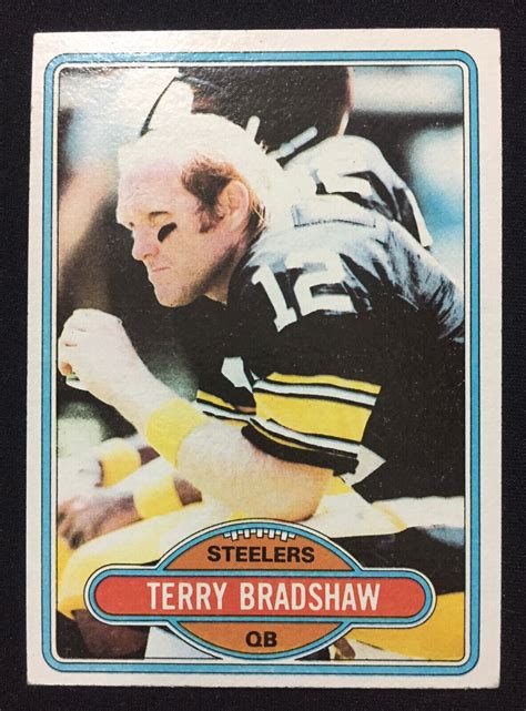 Terry Bradshaw Topps Football Card Pittsburgh Steelers Hof Qb