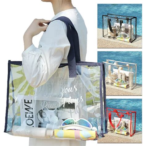 Sacs Main Transparents En PVC Pour Femmes Fourre Tout Transparent